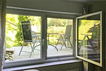 Falls es mal schnell gehen muss: direkter Weg für den Hund in den Garten